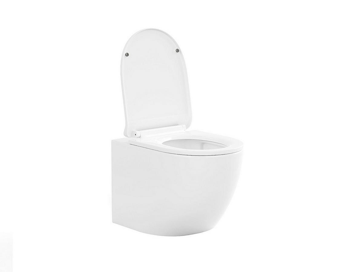 HÄNGE WC - 36 cm x 53.5 cm - keramik - weiß Javoine - Weiß, Keramik (36/36/53.5cm) - Vente-Unique