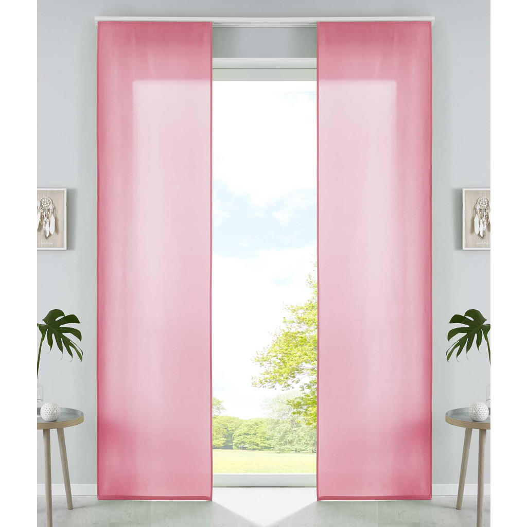 Thumbnail - Gardinenbox Vorhang, Pink, Textil, 60x245 cm, Oeko-Tex® Standard 100, Wohntextilien, Gardinen & Vorhänge, Schiebegardine...