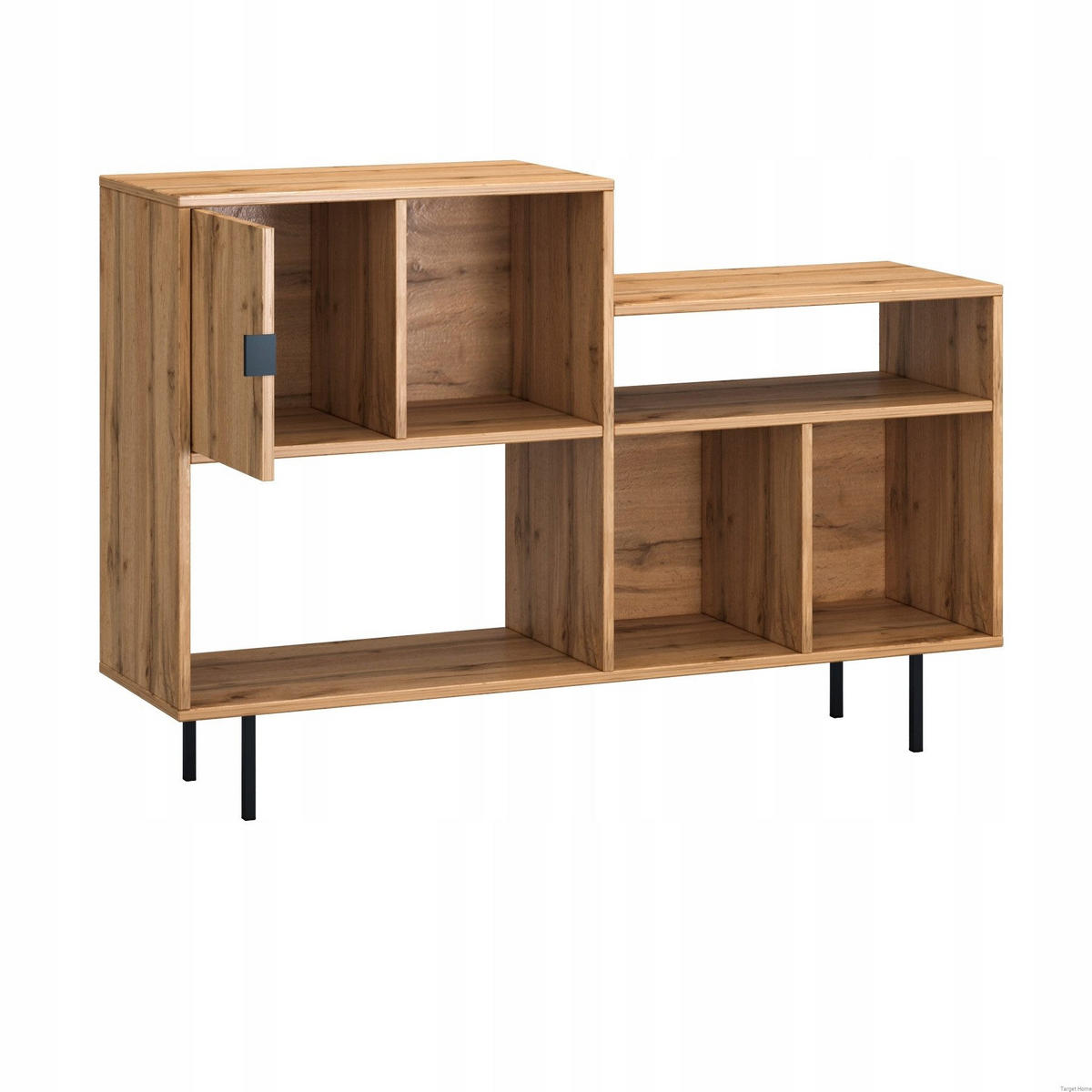 TV-BOARD mit Metallbeinen - Eiche Wotan, Holzwerkstoff (125/85/35cm) - Target Home