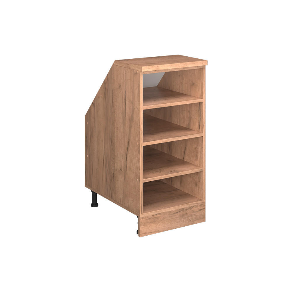 Vicco SKŘÍŇ POD ŠIKMOU STŘECHU Rion Zlatý mocný dub 40 x 81.8 cm se 4 přihrádkami, korpus skříně hloubka 60 cm