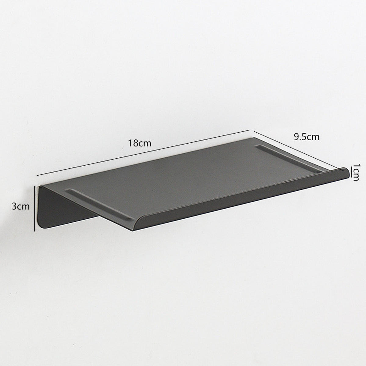 BADEWANNENABLAGE – 18 x 9,5 x 5,5 cm – Grau - Grau, Metall (19/7/11cm)