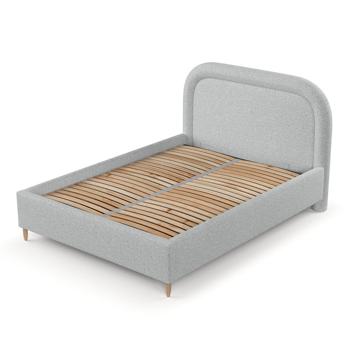 POLSTERBETT Zoya 160/200 cm Hellgrau im Riva Stoff - Hellgrau/Naturfarben, Holz/Holzwerkstoff (160/200cm) - AltaBeds