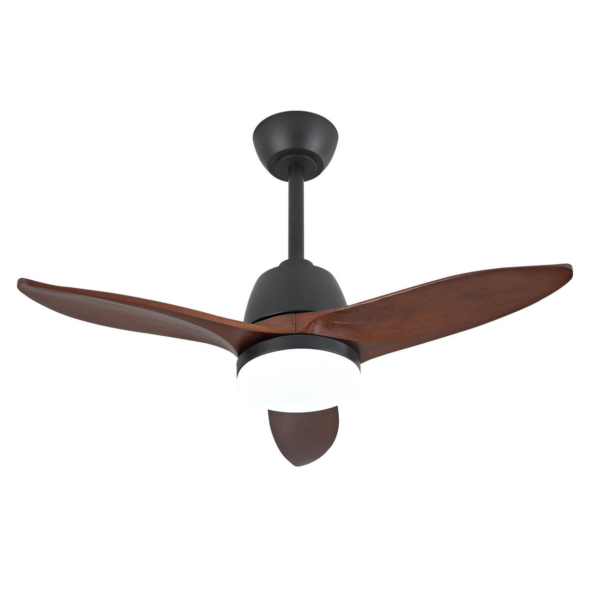 DECKENVENTILATOR DE-16250 36 Zoll mit Steuergriff & LED Naturholz - Walnussfarben, Holz (107/107/45cm) - ComfortXL