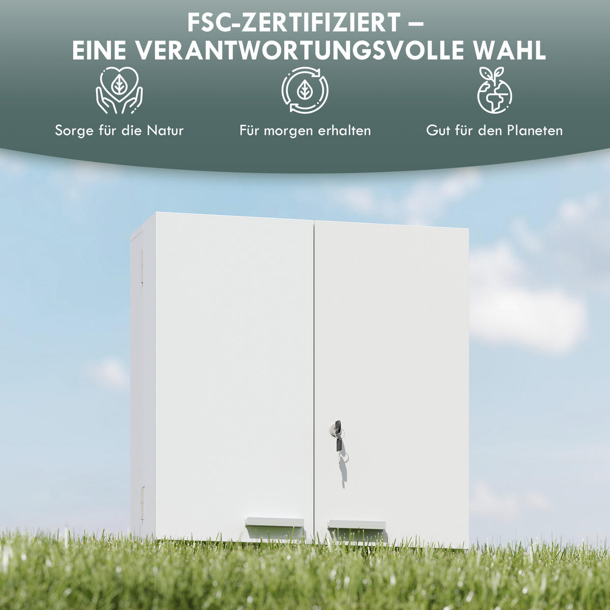 MEDIZINSCHRANK abschließbar Medikamentenschrank mit 11 Fächer 2 Schlüssel Weiß - Silberfarben/Weiß, Holzwerkstoff/Metall (20/53/53cm) - HOMCOM