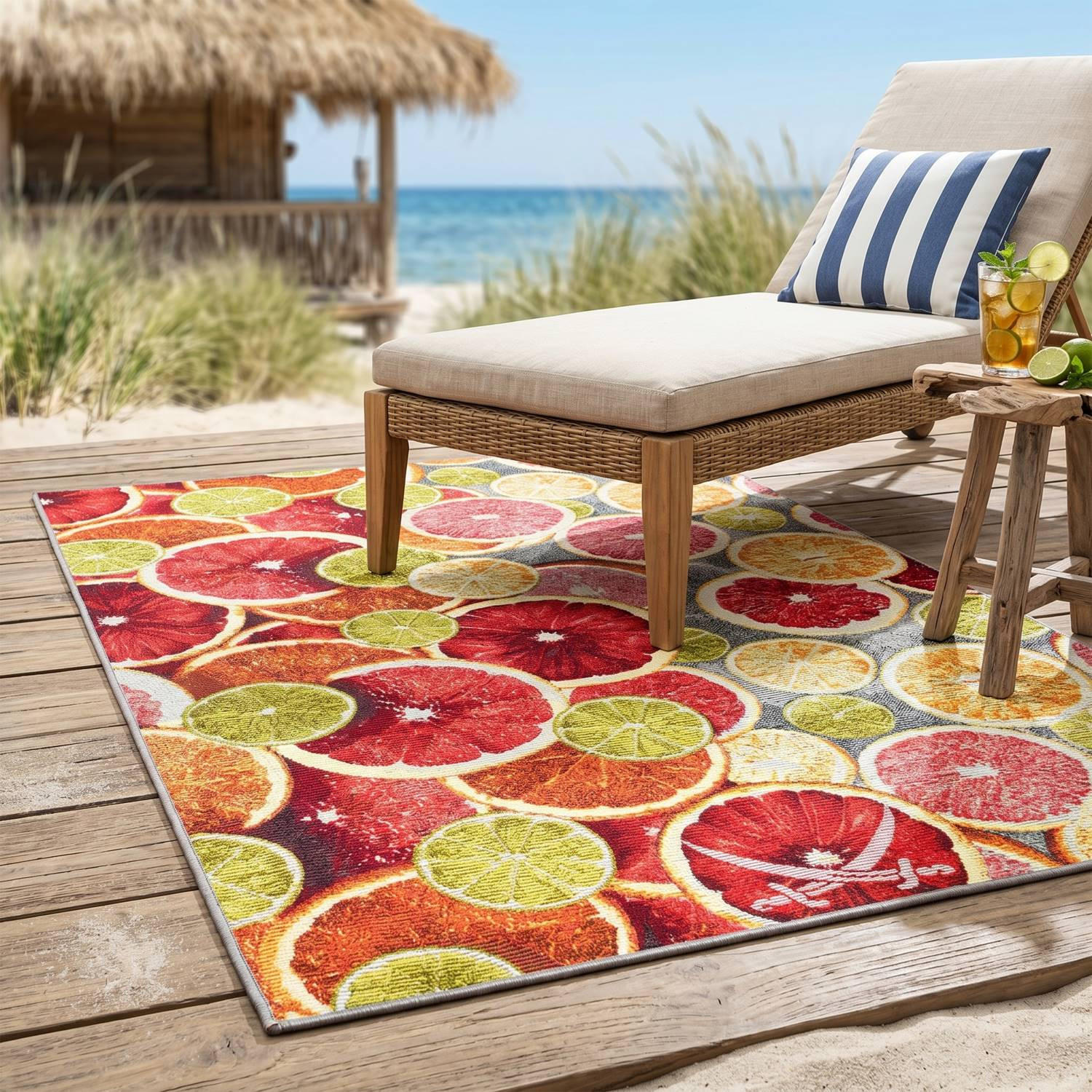OUTDOORTEPPICH Rantum Beach 60x100 cm - Orange, Textil (60/100cm) - Sansibar SYLT