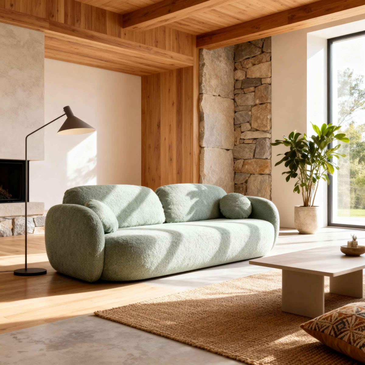 SOFA OLEMO Weiß - Weiß, Textil (238/86.5/101cm) - Pillovely
