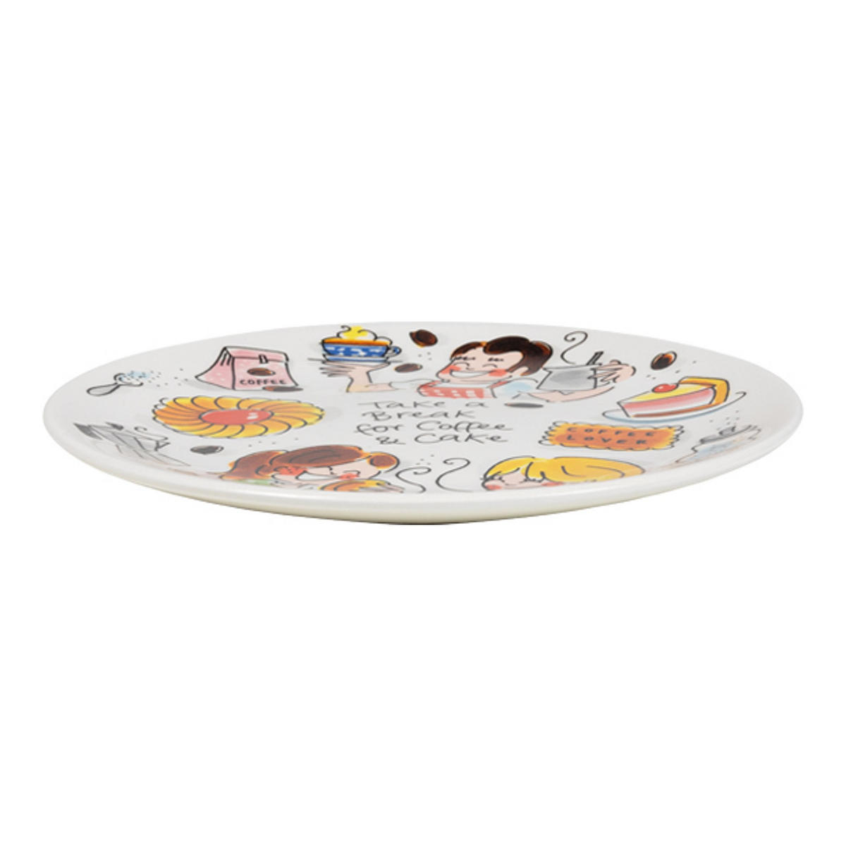 TELLER Blond x Senseo Kaffee in Bunt - 18cm - Multicolor, Keramik (18/18/2cm) - Blond Amsterdam