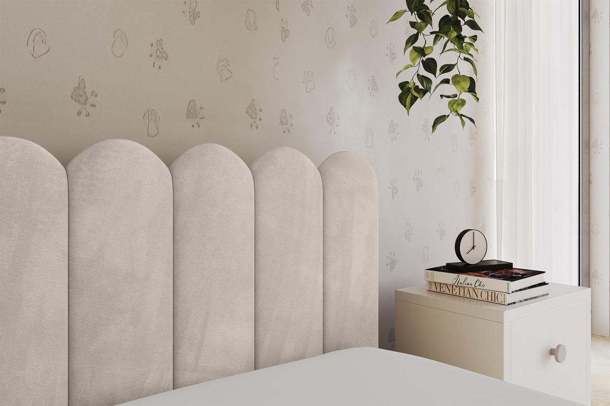 EINZELLBETT Jugendbett mit Bettkasten, Links - ARTY 80x200 Beige - Ecru, Holzwerkstoff/Textil (80/200cm) - ALTDECOR