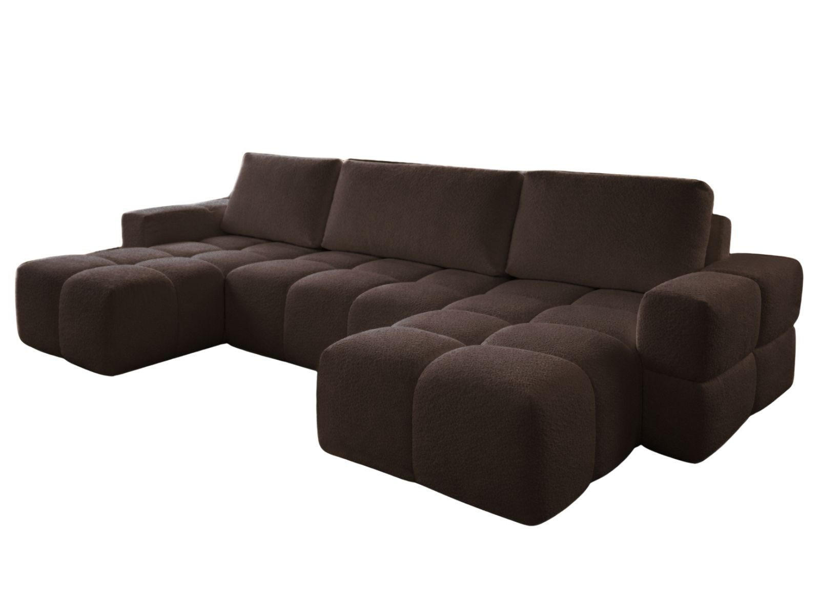 WOHNLANDSCHAFT U-Form Braun WOLKS - Braun, Textil (340/90/165cm) - Compleo24