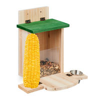 EICHHÖRNCHENFUTTERHAUS - Hellbraun, Holz/Kunststoff (28/27/23cm) - Relaxdays