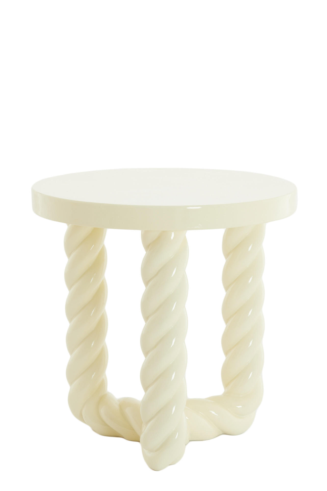 BEISTELLTISCH Vallejo Weiß Ø46/46 cm - Weiß, Kunststoff (46/46/46cm) - Light & Living