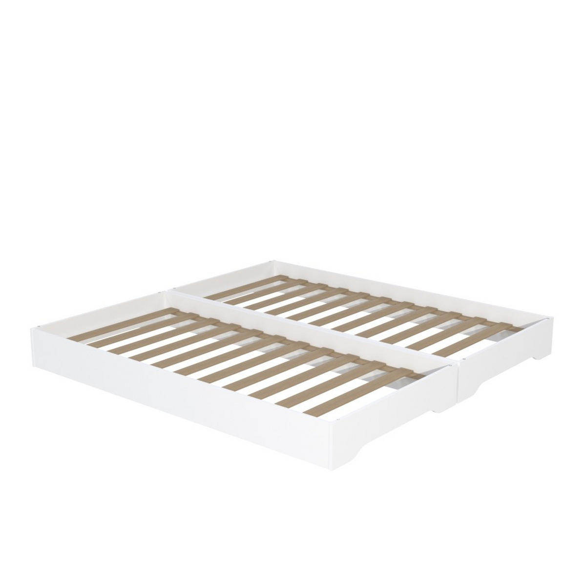 STAPELBETT BINGO 90x200 + 2 Lattenroste / Weiß - Weiß, Holz (90/200cm) - Weber Industries