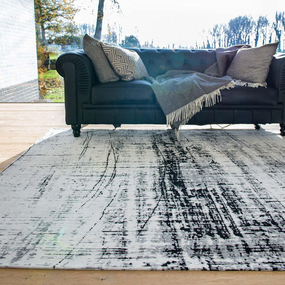 TEPPICH Metro Black & White Mad Men 170/240 cm - Grau, Textil (170/240cm) - Louis De Poortere