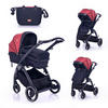 KOMBIKINDERWAGEN 2 in 1 Adria rot Alu-Rahmen Sitzeinheit umbaubar Fußsack - Rot, Metall (82/60/120cm) - Lorelli