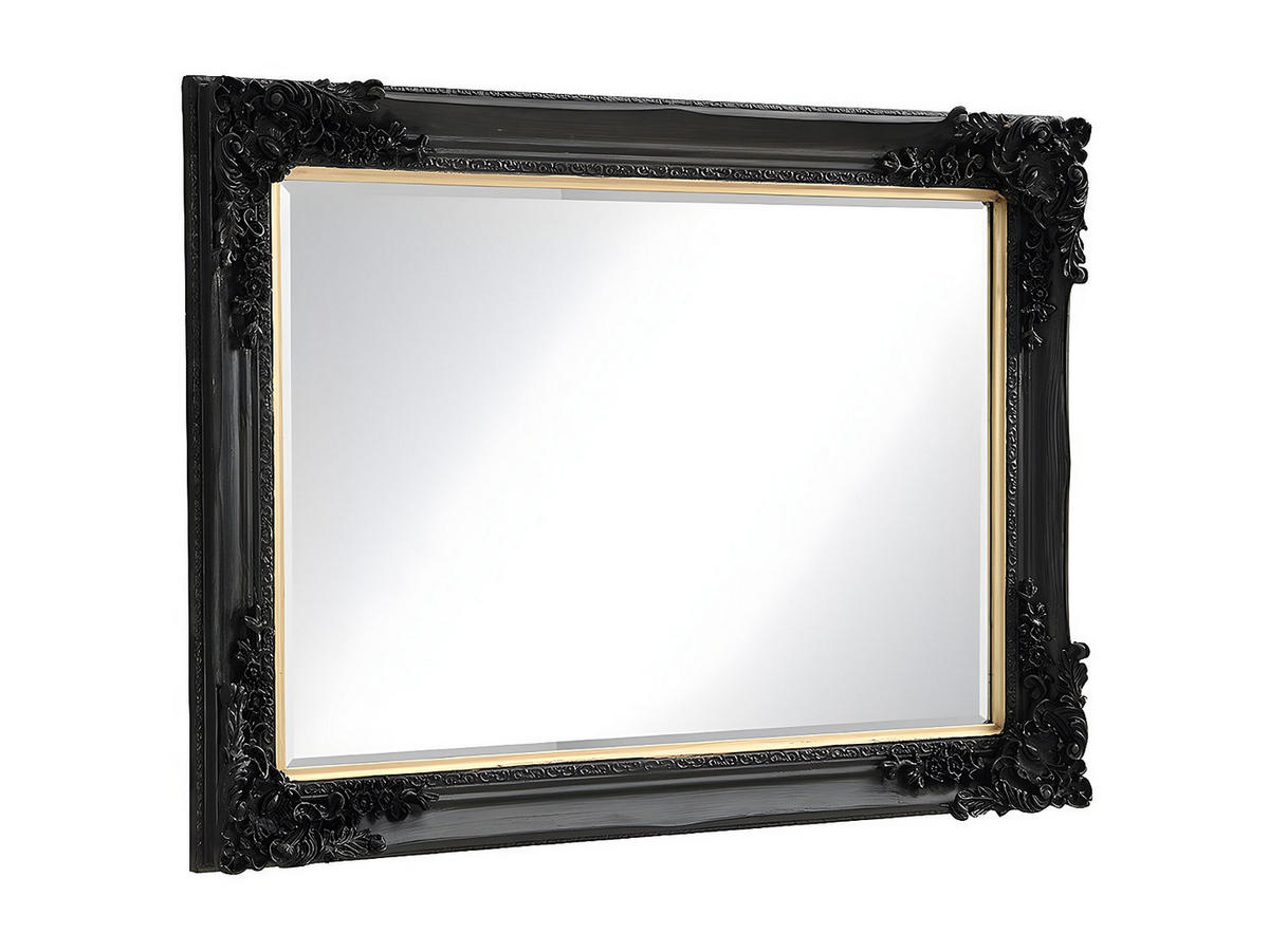 WANDSPIEGEL - 79cm x 1cm - Eukalyptus - schwarz - ATALAYA - Schwarz, Holz (79/109/1cm) - Vente-Unique