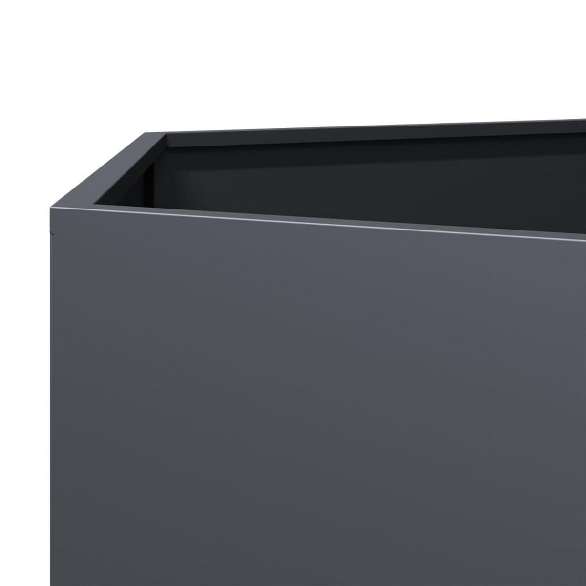 PFLANZKÜBEL Anthrazit Sechseckig 138/120/45 Stahl - Anthrazit, Metall (138/45/120cm) - vidaXL
