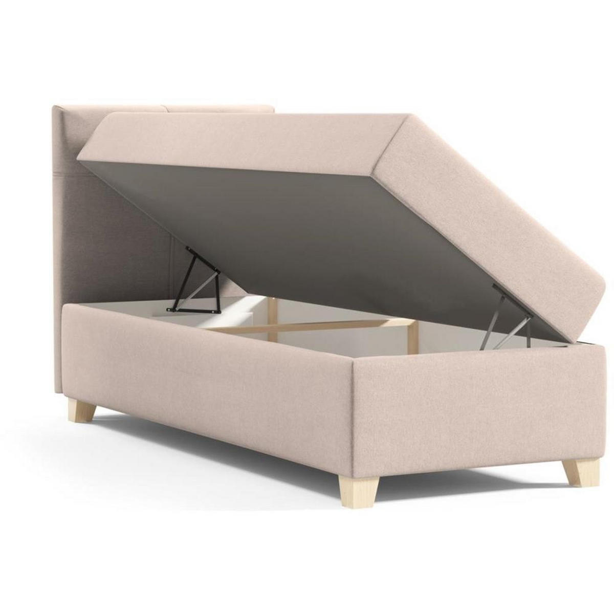 POLSTERBETT Helen Mini 93/206/106 beige - Beige, Holzwerkstoff/Textil (90/200cm) - Beautysofa