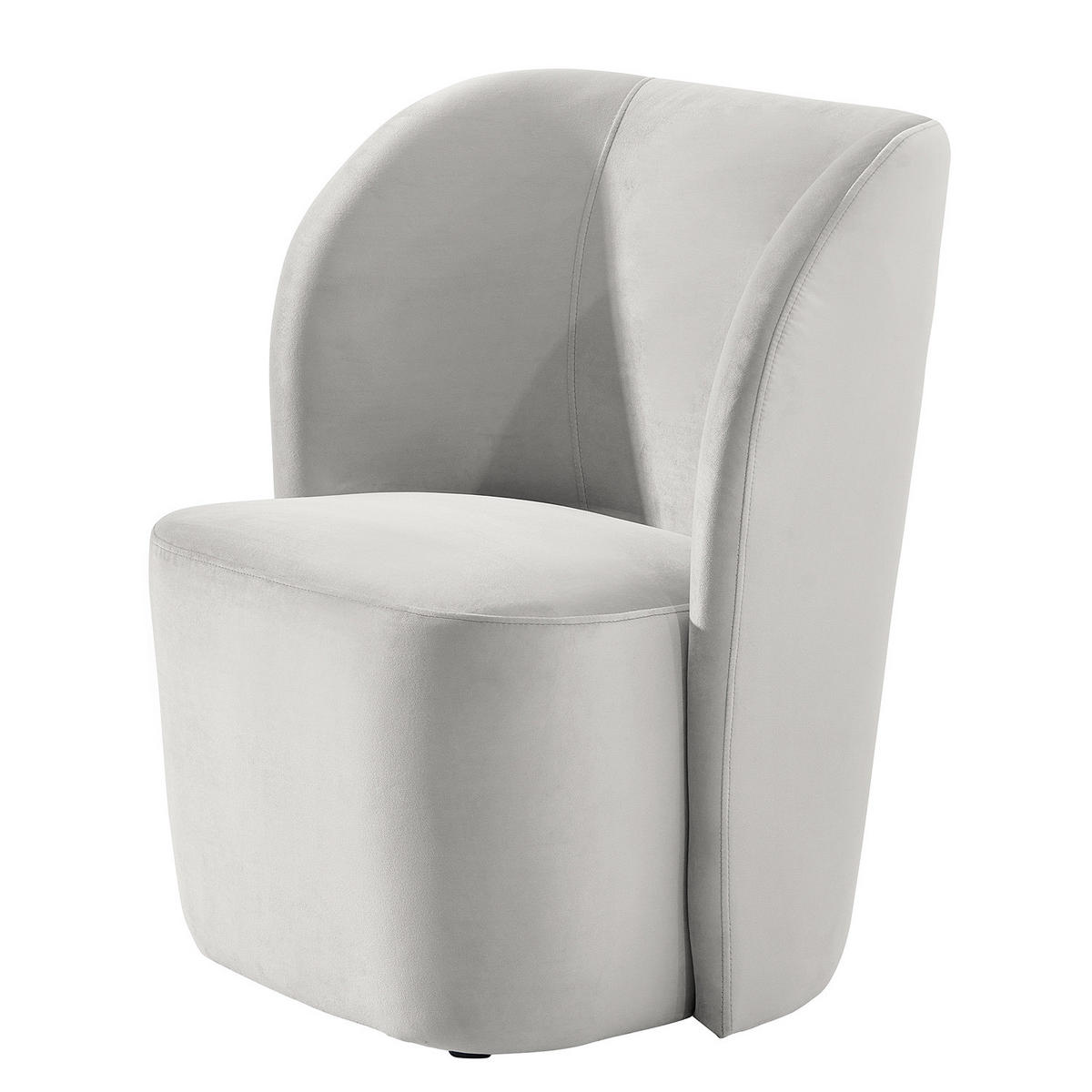 SESSEL - Silberfarben/Schwarz, Kunststoff/Textil (75/78/49cm) - home24