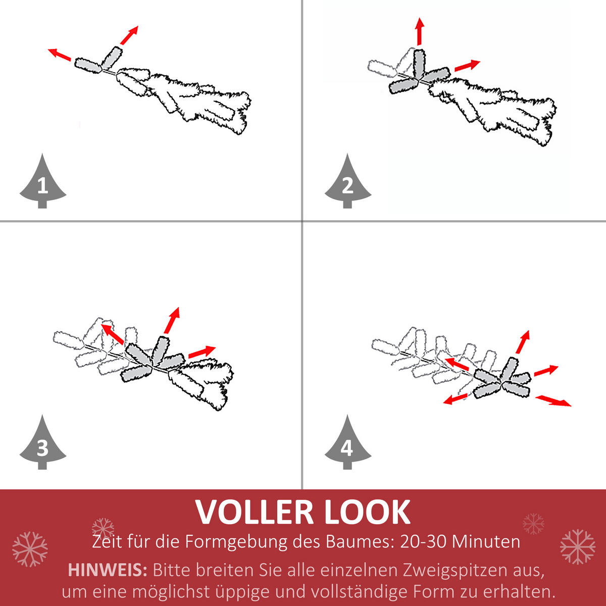 WEIHNACHTSBAUM Tannenbaum Christbaum LED Lichtfaser Baum Stern 8 Modell - Grün, Metall (120cm) - HOMCOM