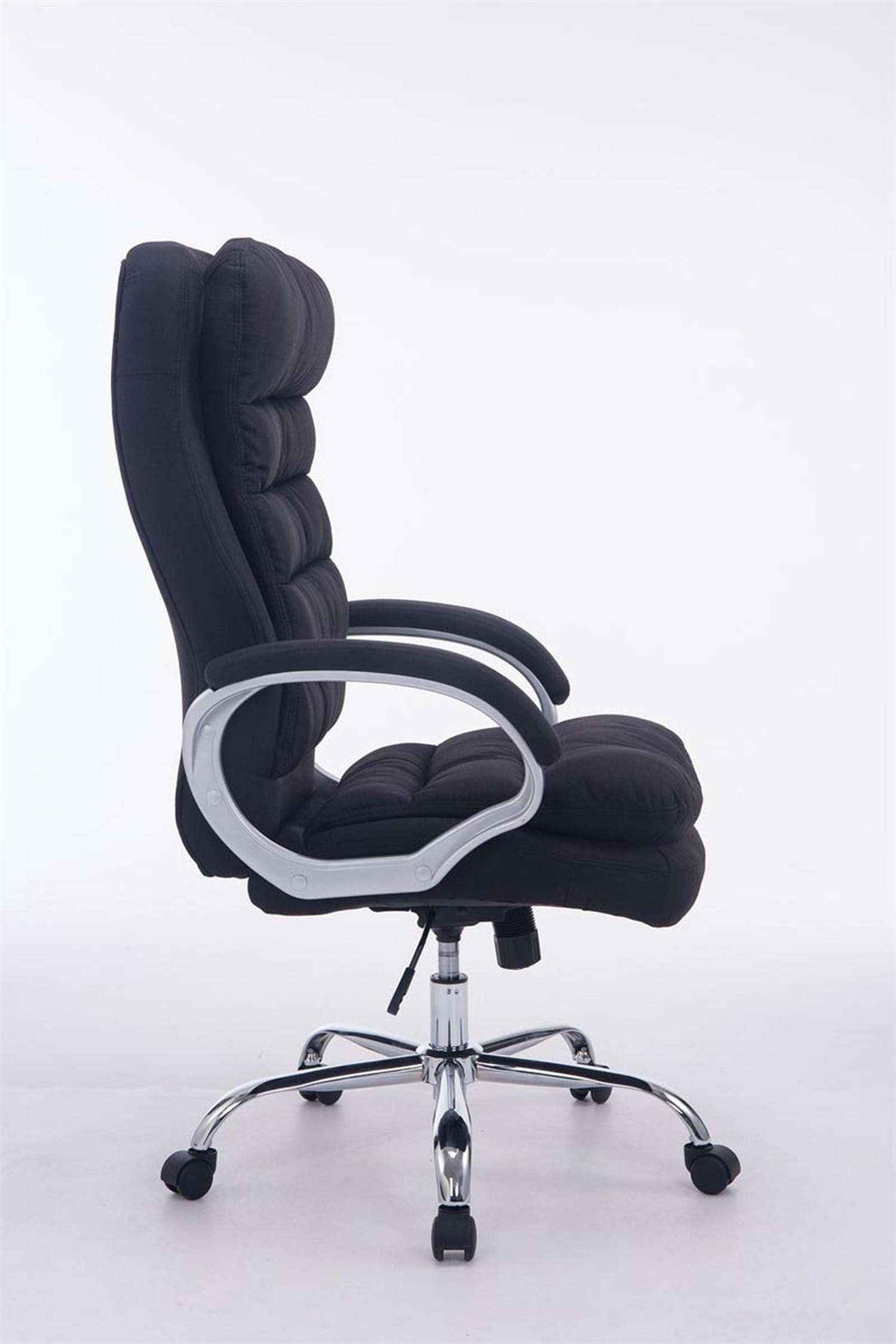 BÜROSTUHL BIG Vancom, Stoff Schwarz - Schwarz, Textil/Metall (77/122/77cm) - TPFLiving