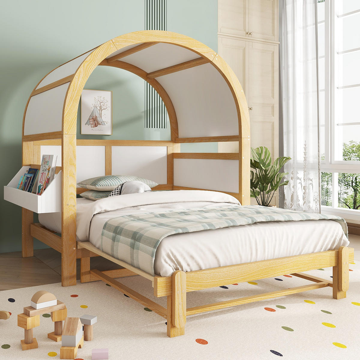 DAYBETT 140x200 cm Ausziehbett Holz - Weiß, Holz (140/200cm) - LEBENLANG