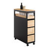 NISCHENWAGEN Schwarz - Schwarz, Holz/Holzwerkstoff (24/82/65cm) - SoBuy