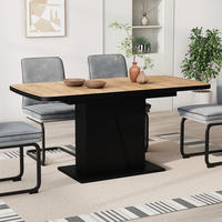 ROZKLÁDACÍ JÍDELNÍ STŮL Fenaro Černý/zlatý dub - černá/barva dubu, kompozitní dřevo (80/120/77.3cm) - Vicco