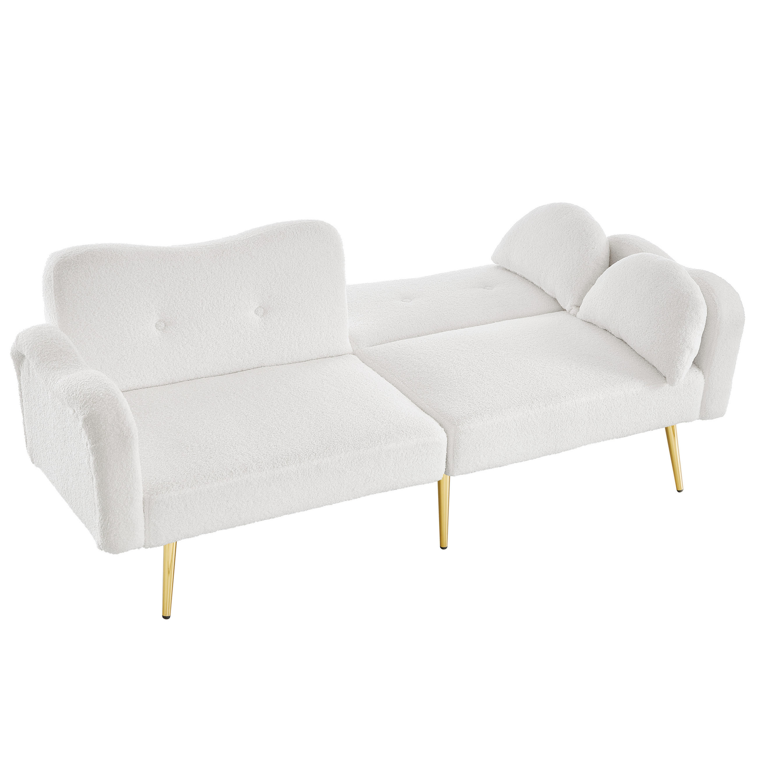 Chicfurn Schlafsofa Weiß 175x82x79 cm