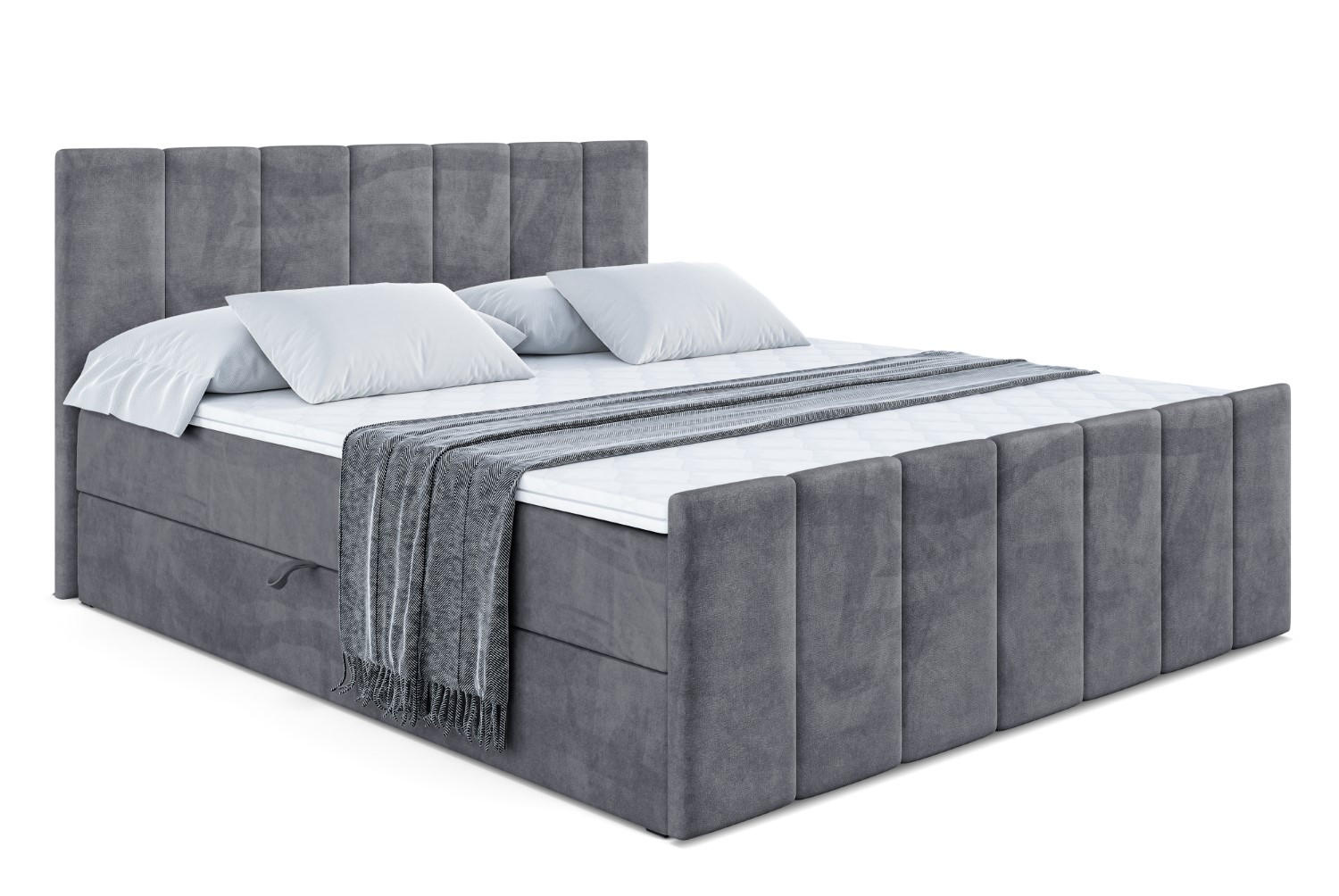 BOXBETT MOETI-Z - 160x200 cm - H4 - Dunkelgrau - Dunkelgrau, Holzwerkstoff (160/200cm) - ALTDECOR
