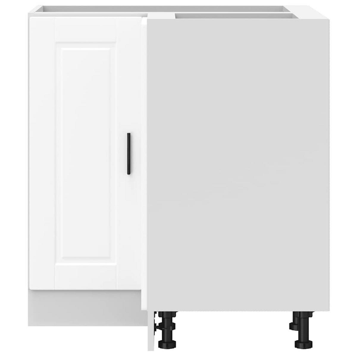KÜCHEN-ECKUNTERSCHRANK Porto Weiss Holzwerkstoff - Weiß, Holzwerkstoff (75.5/81.5/75.5cm) - vidaXL