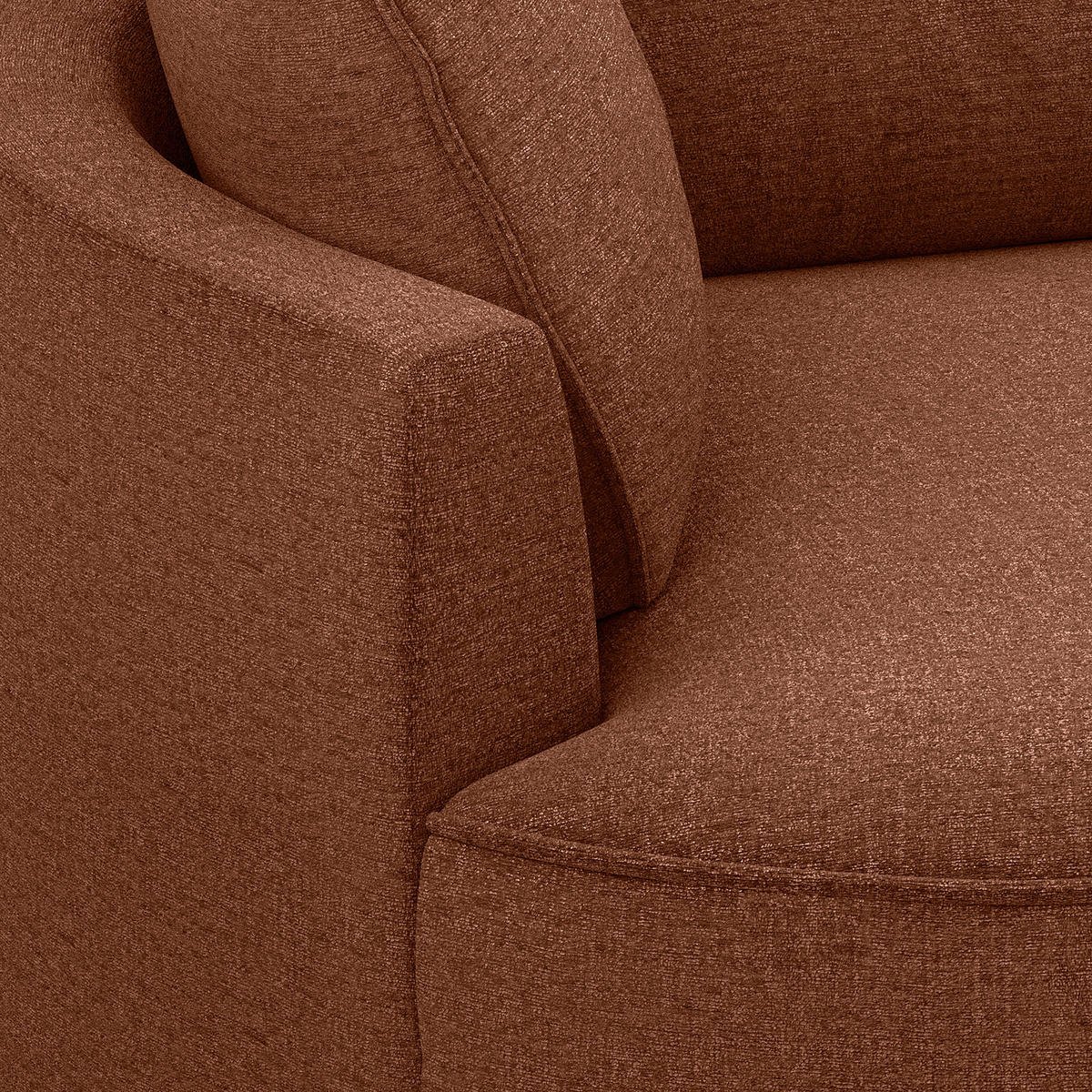 OTTOMANE - modular - Beige/Schwarz, Kunststoff/Textil (126/82/154cm) - home24