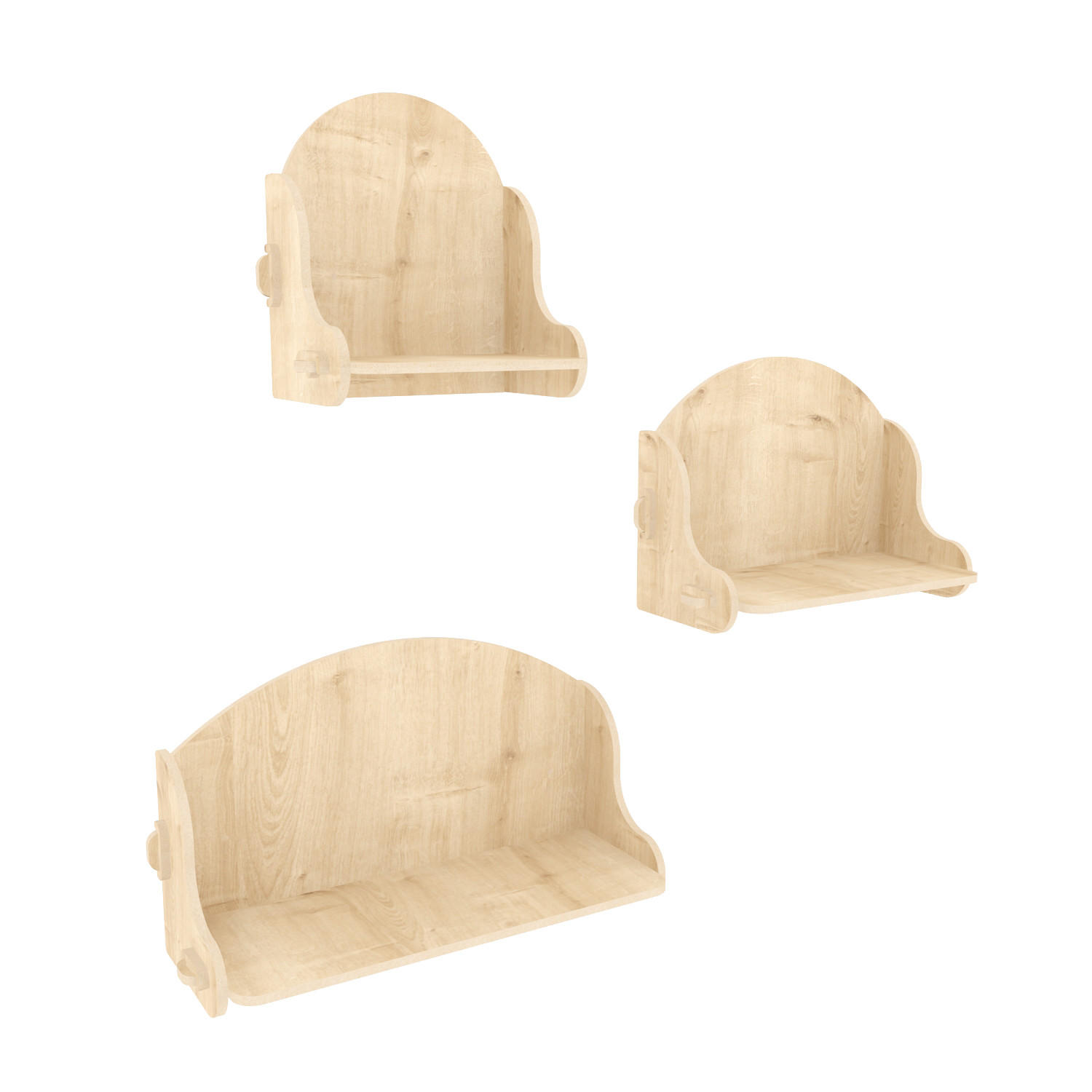 WANDREGAL Silya - Eichefarben, Holzwerkstoff (15/25/40cm) - Decorotika