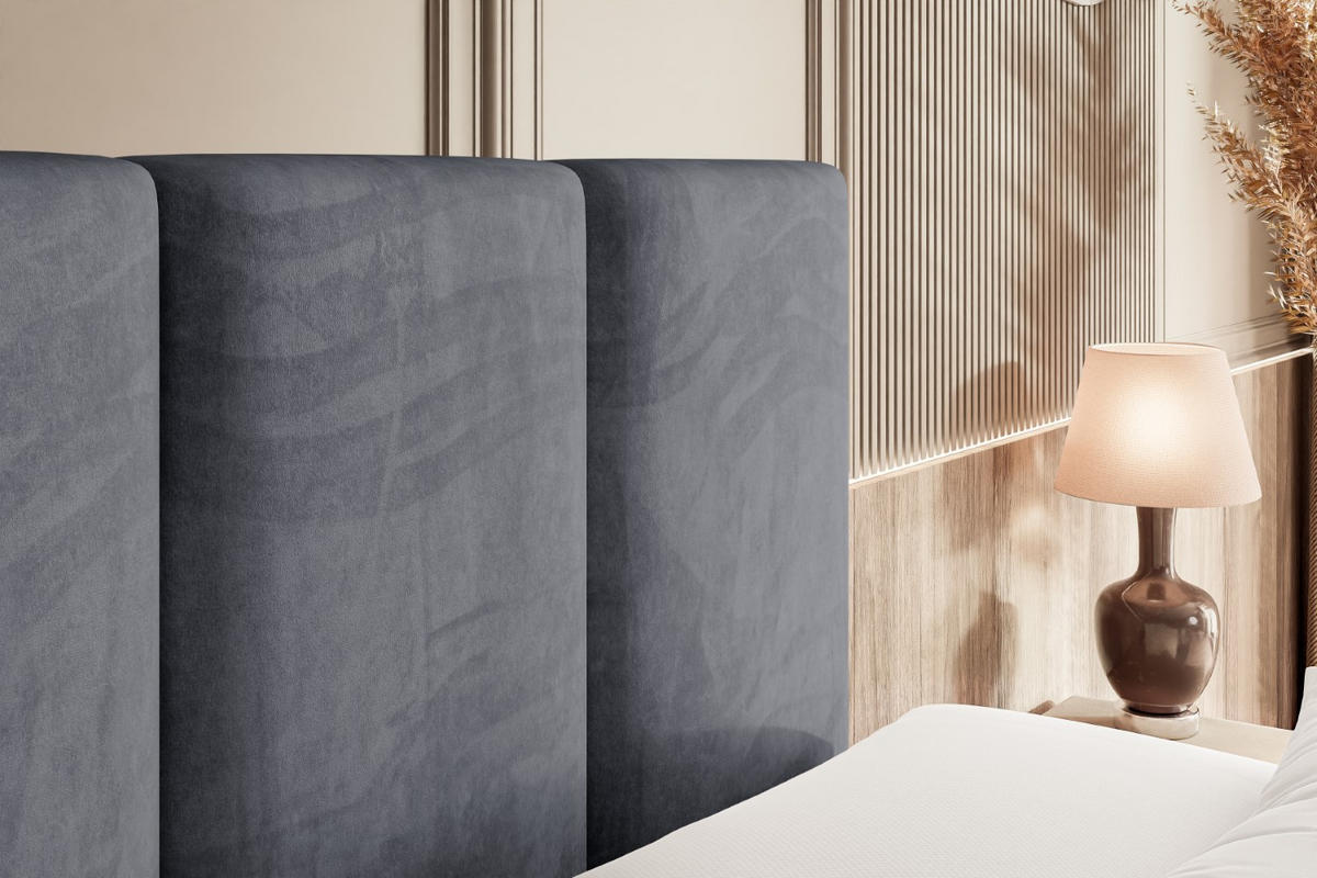 BOXSPRINGBETT elektrisch verstellbar mit 2 Matratzen H4/Taschenfederung ROKS EL 200 x 200 Dunkelgrau - Dunkelgrau, Holzwerkstoff (207/200cm) - ALTDECOR