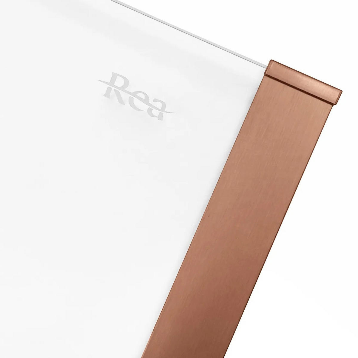 DUSCHKABINE Rea Solar Copper Brush 90x90 ohne Duschwanne - Kupferfarben, Glas (89/88.5/195cm) - REA