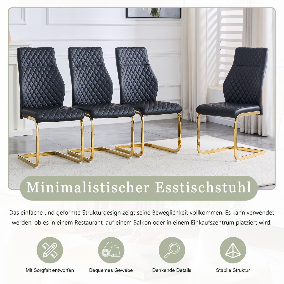 SCHWINGSTUHL DE-36566 2er-Set mit PU-Bezug und Metallrahmen Schwarz - Schwarz, Metall (63/100/43cm) - ComfortXL