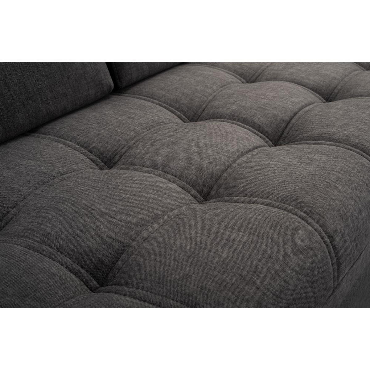 ECKSCHLAFSOFA Bianca dunkelgrau links - Chromfarben/Dunkelgrau, Textil (264/165cm) - Beautysofa