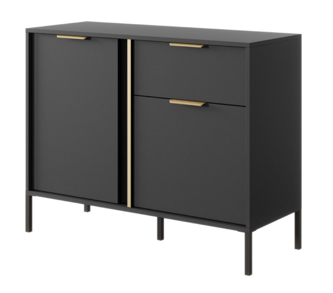 SIDEBOARD Anthrazit LARYSA D - Graphitfarben, Holzwerkstoff (103.3/81.4/39.5cm) - Sepro Meble