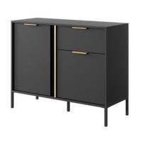 SIDEBOARD Anthrazit LARYSA D - Graphitfarben, Holzwerkstoff (103.3/81.4/39.5cm) - Sepro Meble