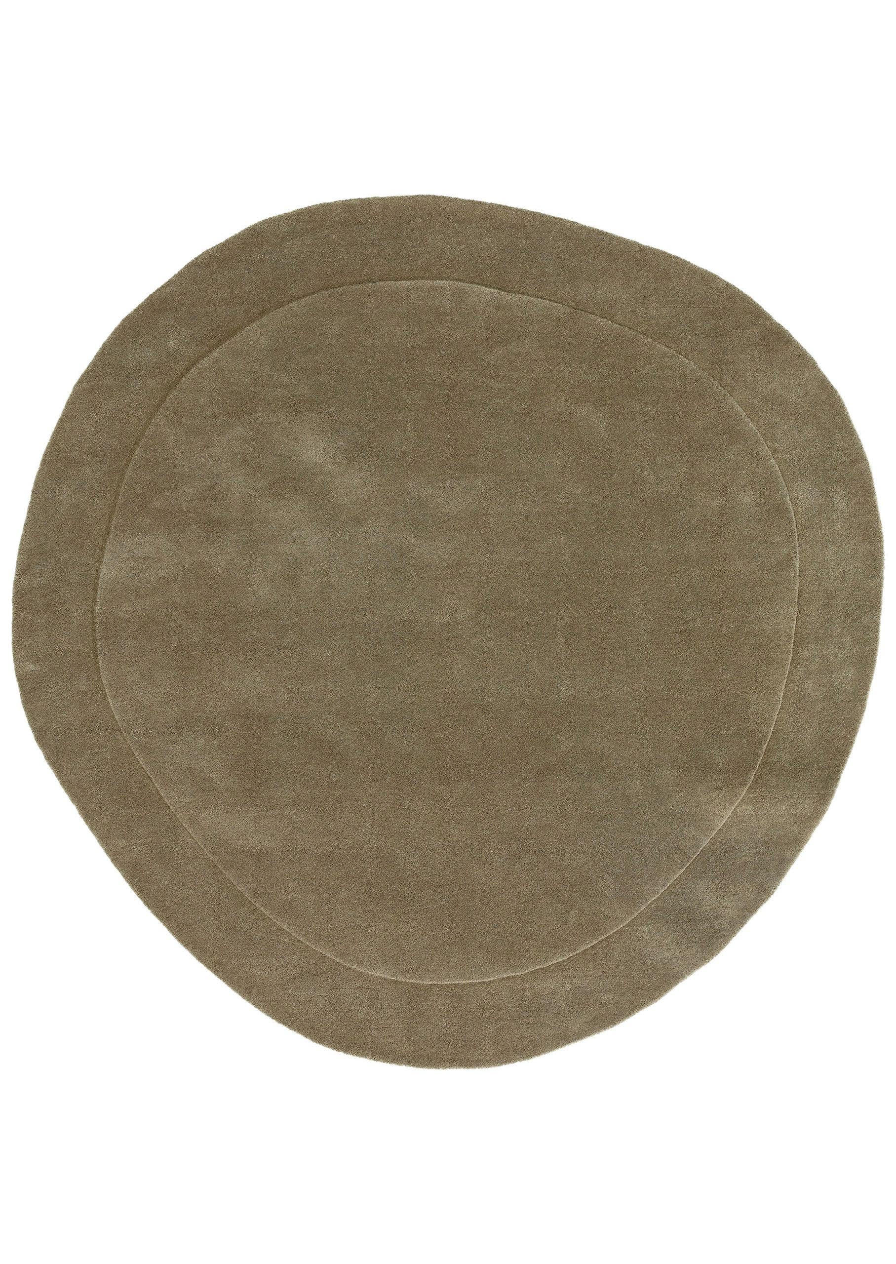 WOLLTEPPICH Shape Hellgrün ø 200 cm rund - Hellgrün, Textil (200/200cm) - benuta Pure