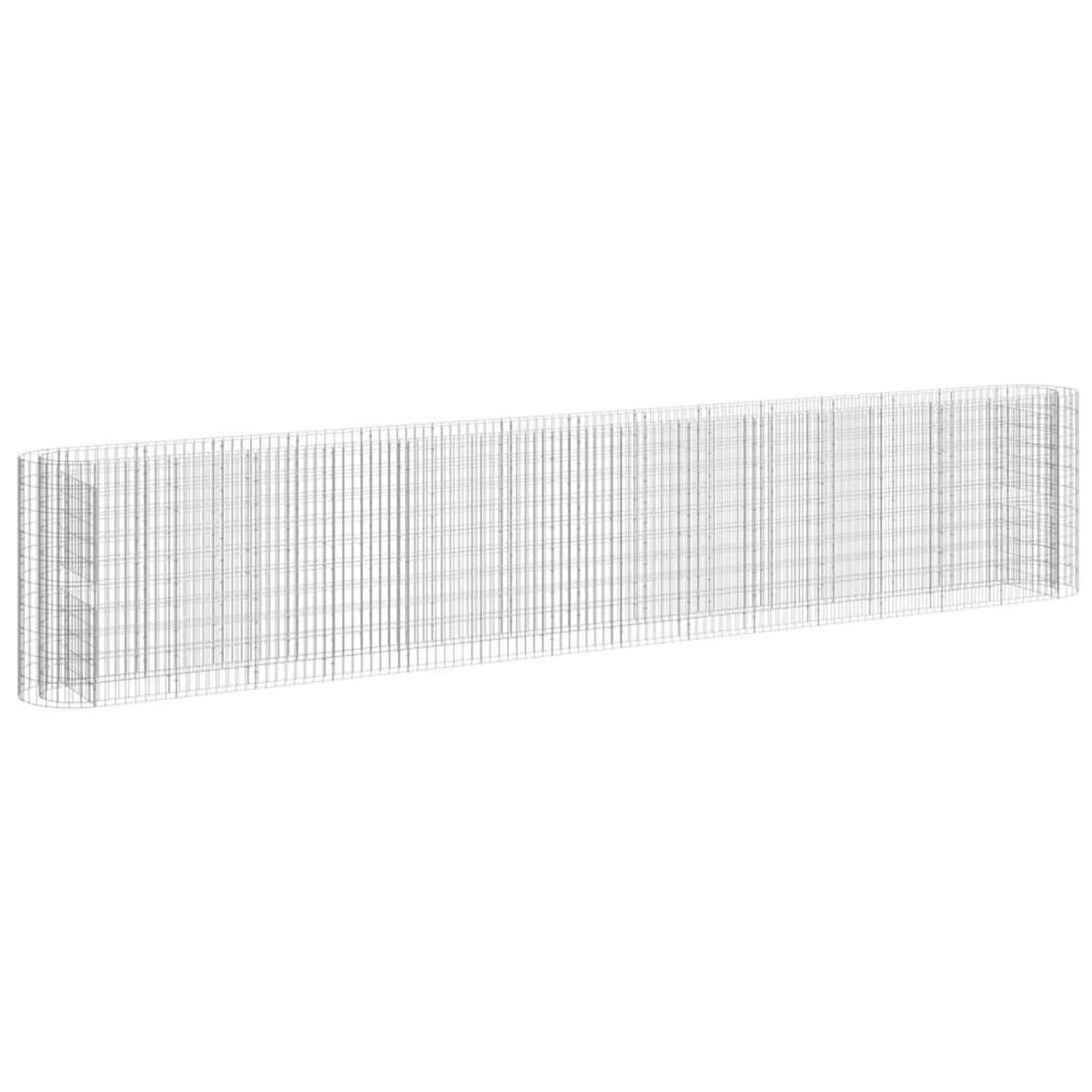 GABIONEN-HOCHBEET Verzinktes Eisen 540x50x100 cm - Silberfarben, Metall (540/100/50cm) - furnicato