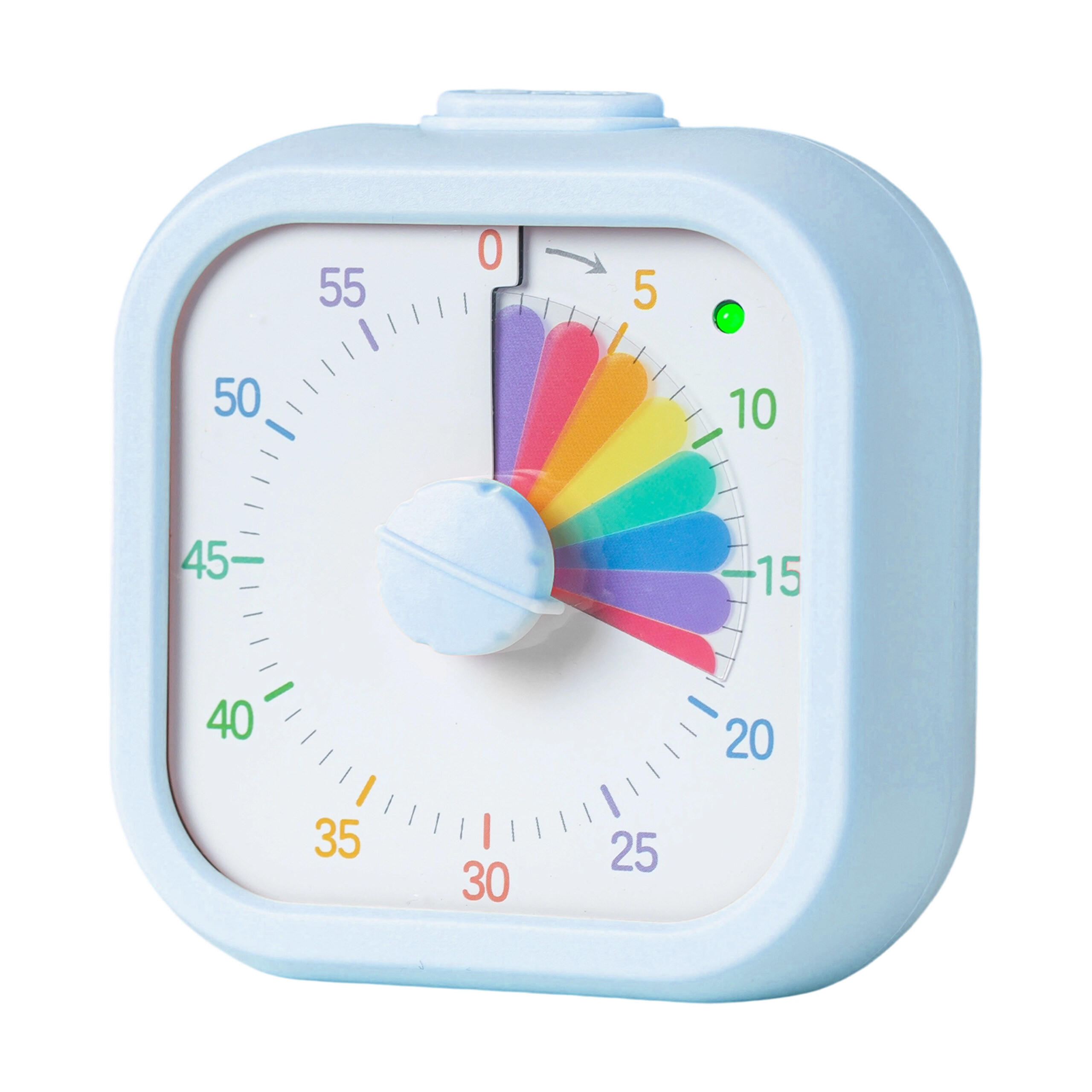 TIMER Blau visuell Kunststoff 60 Minuten eckig - Blau, Kunststoff (9/9/4.5cm) - Relaxdays
