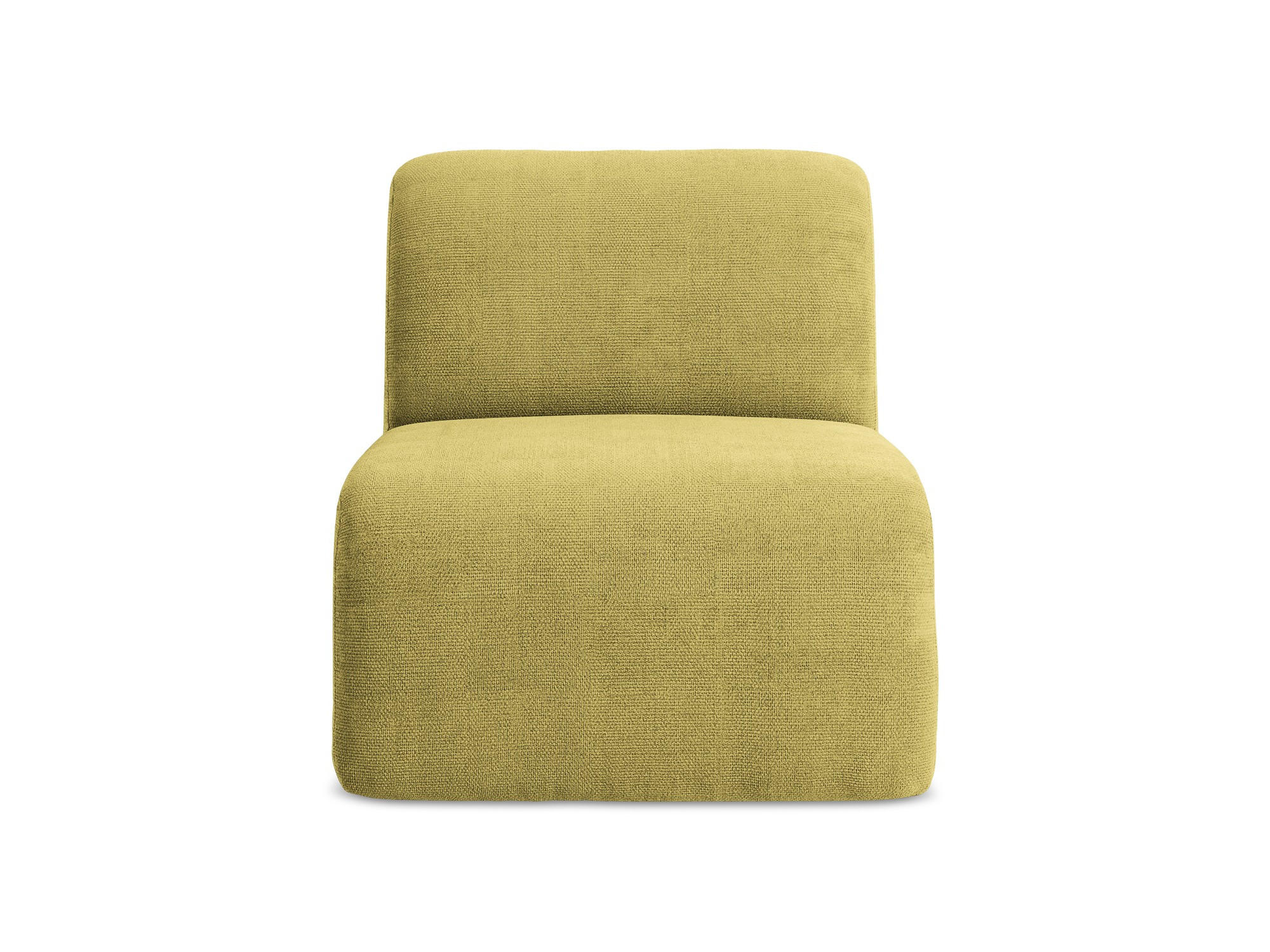 SOFAELEMENT Chenille Stoff Grün - Limette/Schwarz, Holzwerkstoff/Kunststoff (70/75/94cm) - Makamii