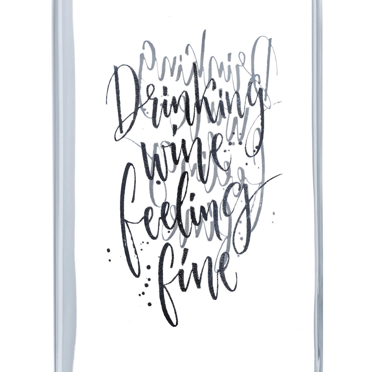 WEINFLASCHE - Transparent, Glas (0.75L) - Relaxdays