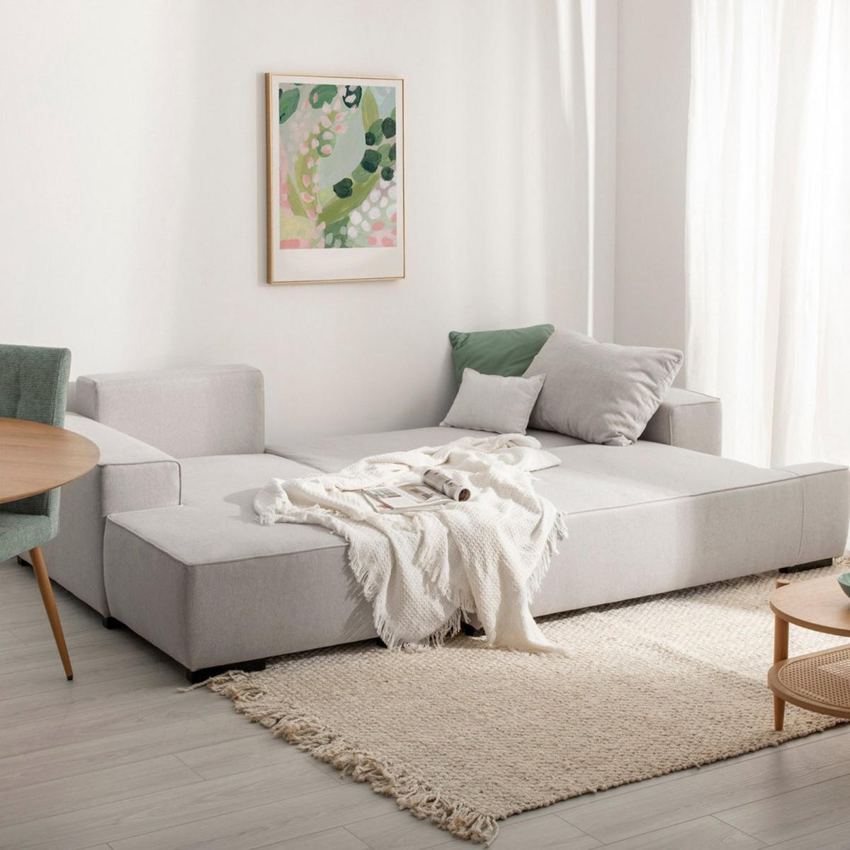 SCHLAFSOFA Alan Grau 250 cm x 80 cm - Grau, Textil (250/80/147cm) - Klast Home