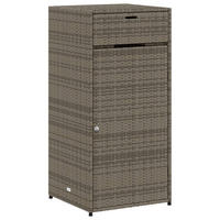 GARTENSCHRANK Grau 55x55x111 cm Poly Rattan - Grau, Kunststoff (55/111/55cm) - furnicato