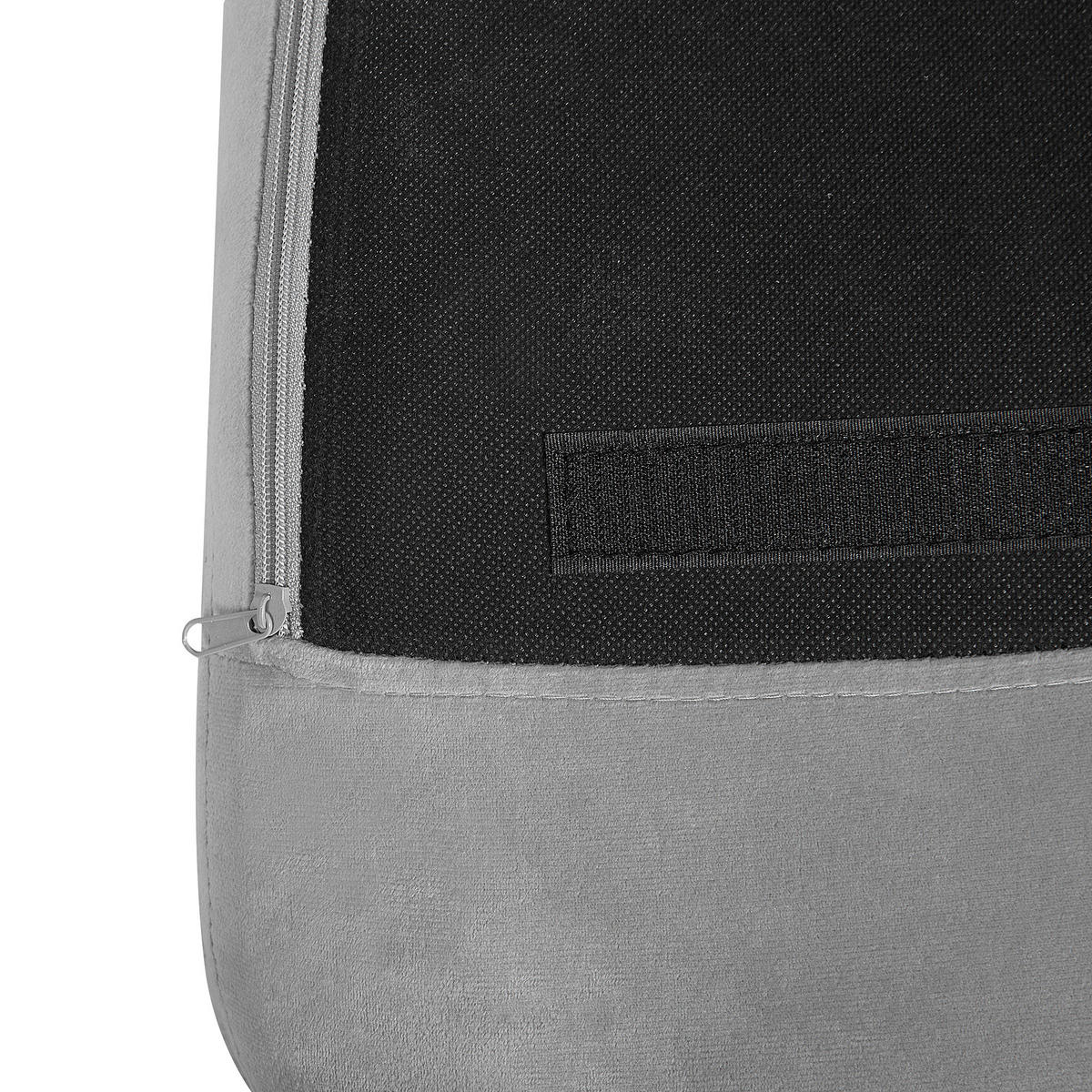 SCHAUKELSESSEL Samtstoff Hellgrau Ellan - Hellbraun/Hellgrau, Textil (71/97/90cm) - Beliani
