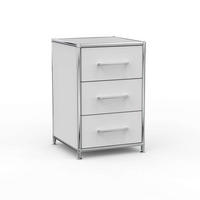 BÜRO-STANDCONTAINER Holz, 40cm - 3 Schubladen, Lichtgrau - Chromfarben/Silberfarben, Holzwerkstoff/Metall (40/61.1/39.7cm) - Versee