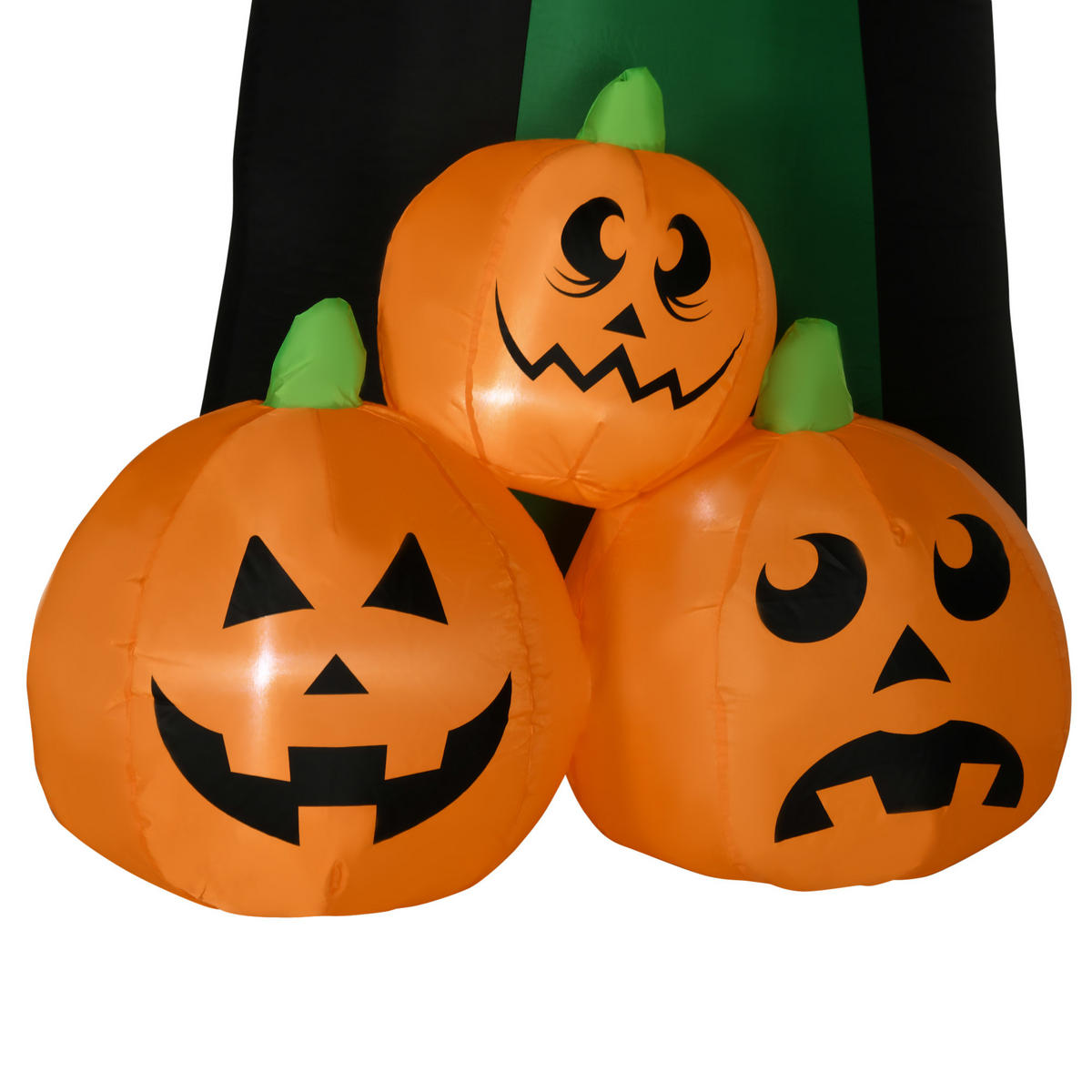 HALLOWEEN AUFBLASBARER KÜRBIS, Mehrfarbig, Polyester - Multicolor, Kunststoff (96/240/129cm) - HOMCOM