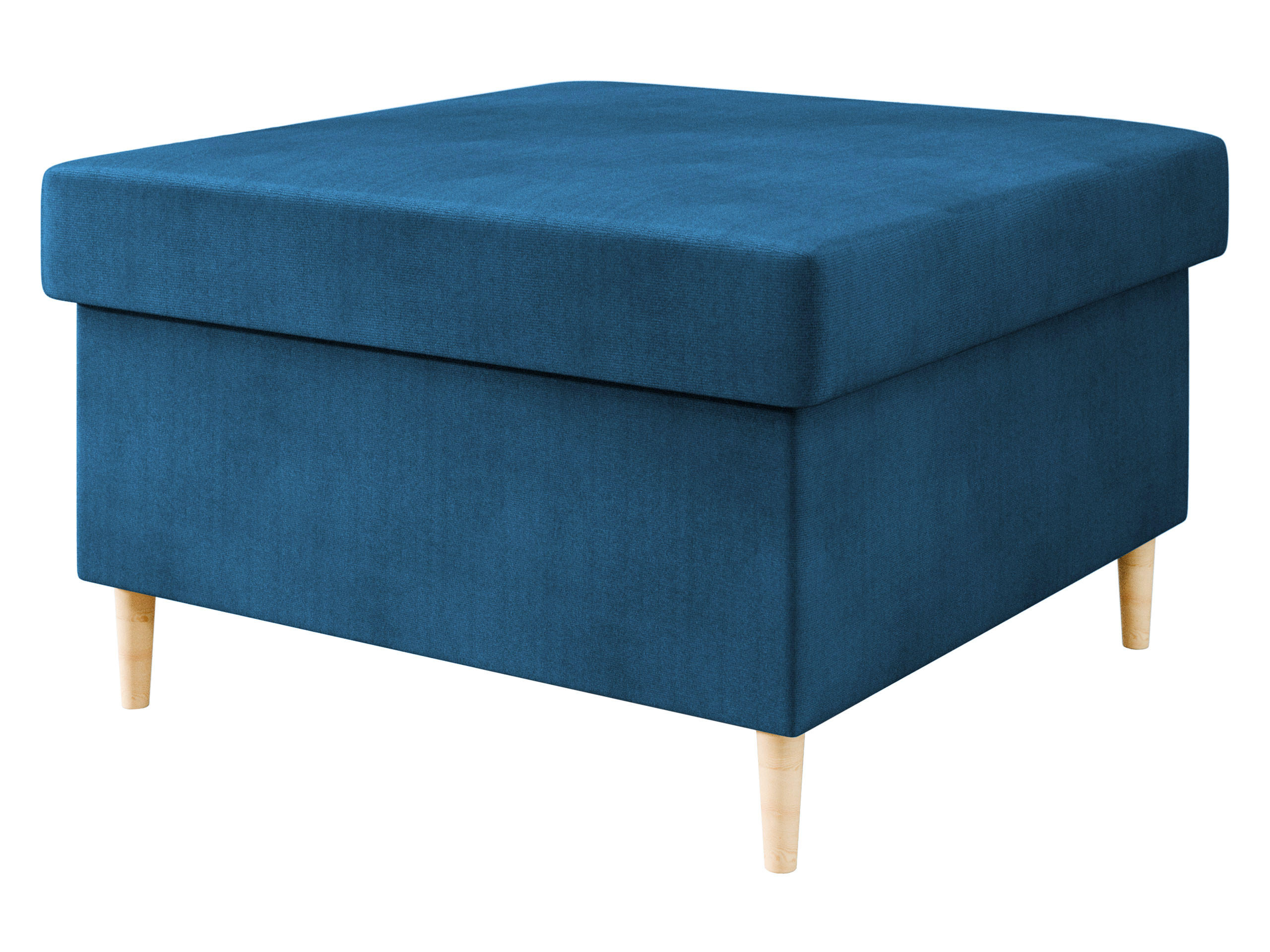 POLSTERHOCEKR Zako P - Blau/Naturfarben, Holz/Textil (70/43/70cm) - MIRJAN24