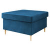 POLSTERHOCEKR Zako P - Blau/Naturfarben, Holz/Textil (70/43/70cm) - MIRJAN24